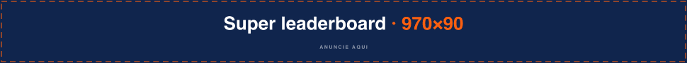 Espaço publicitário disponível no formato Super leaderboard 970×90